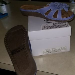 Dahlia, Sandals, leather slides, slides. Nib 9m